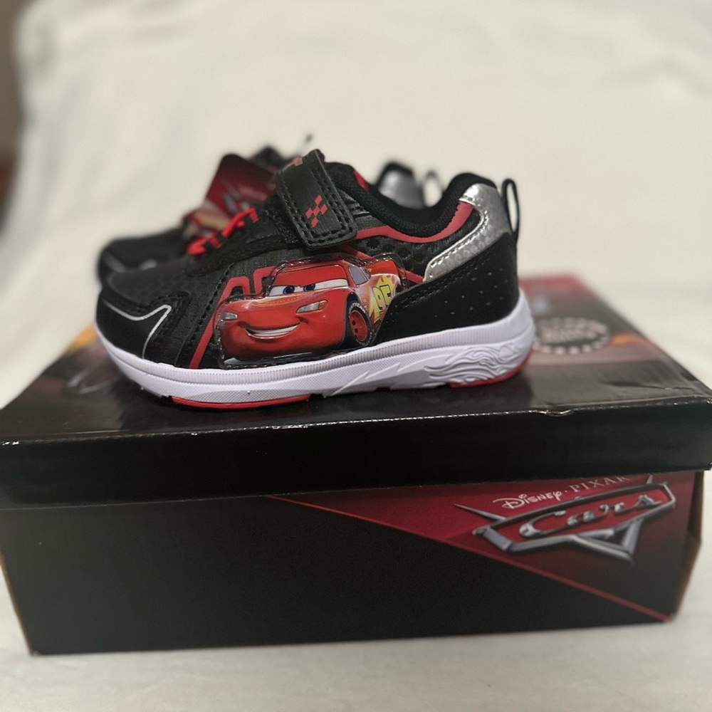 Disney Cars Black and Red Kids Sneakers